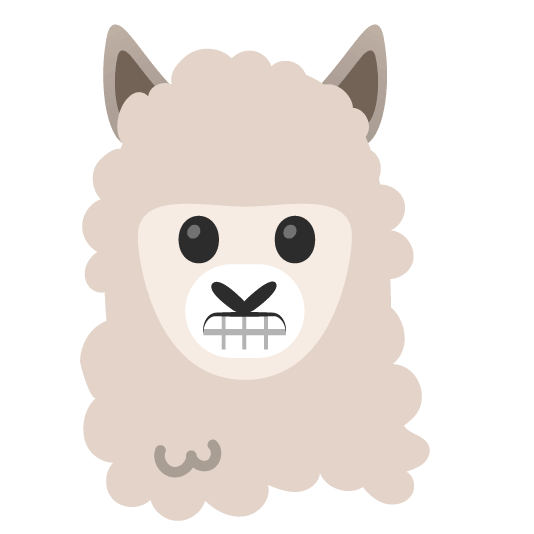 grimacing llama