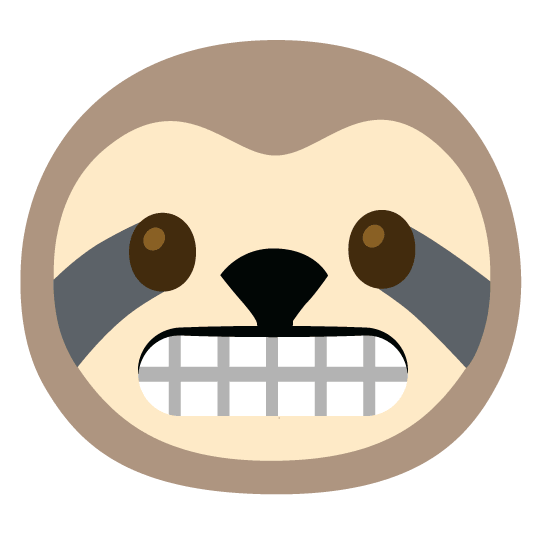 grimacing sloth