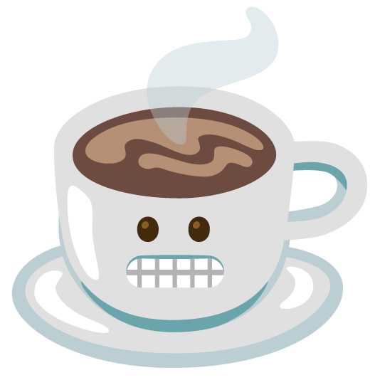 grimacing coffee