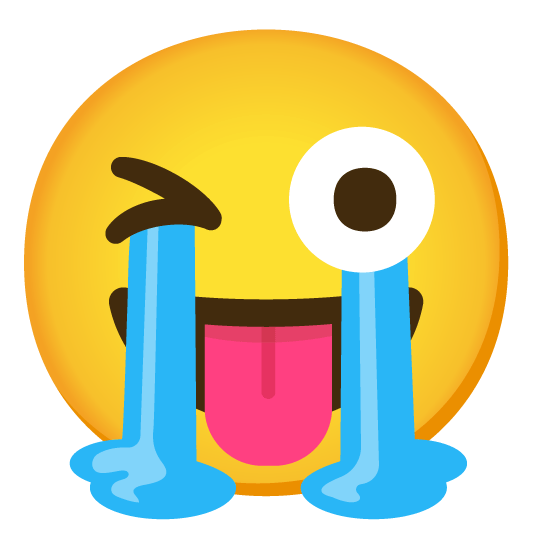 sob stuck out tongue winking eye