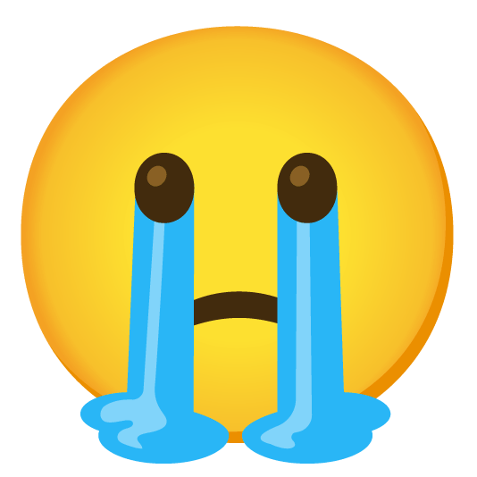 sob slightly frowning face