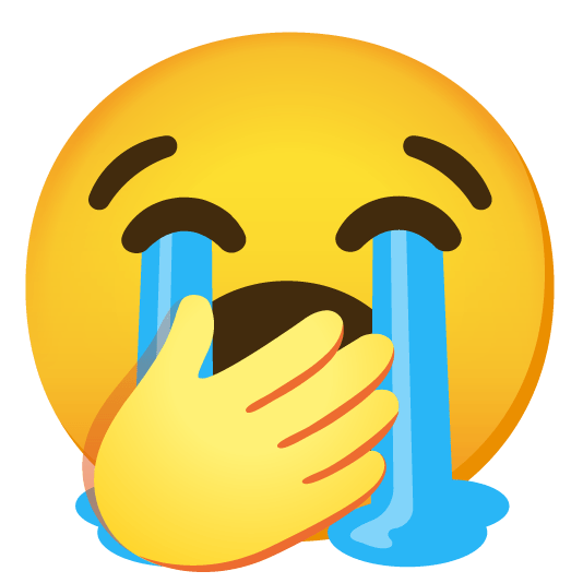 sob yawning face