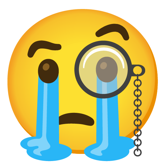 sob face with monocle