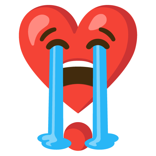 sob heavy heart exclamation mark ornament