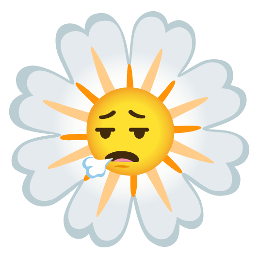 face exhaling blossom