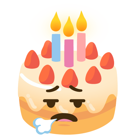 face exhaling birthday