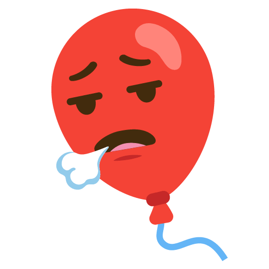 face exhaling balloon
