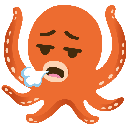 face exhaling octopus