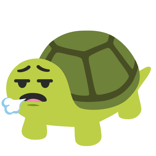 face exhaling turtle