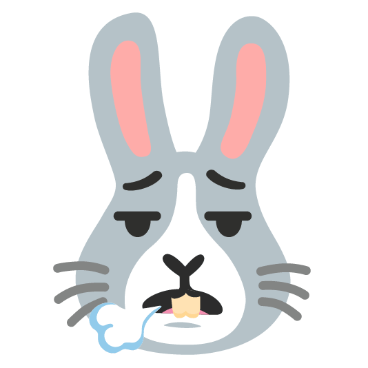 face exhaling rabbit