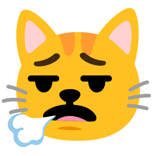 face exhaling cat
