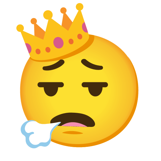 face exhaling crown