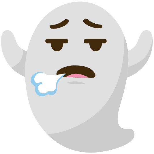 face exhaling ghost