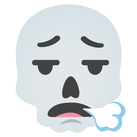 face exhaling skull