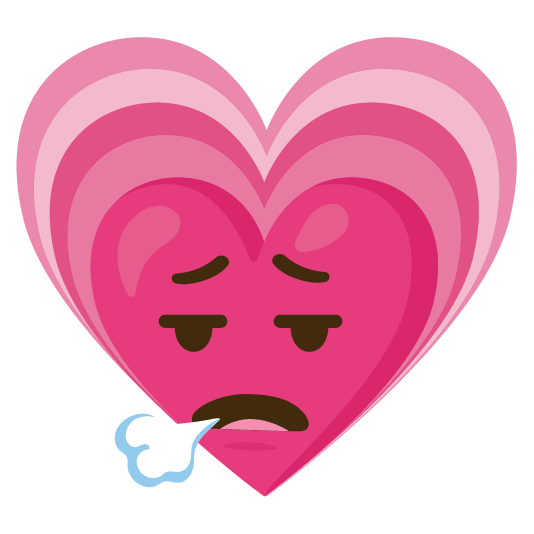 face exhaling heartpulse