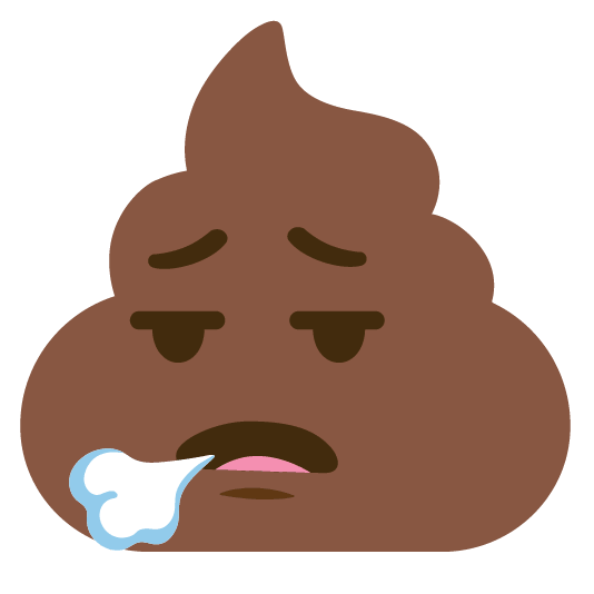 face exhaling hankey