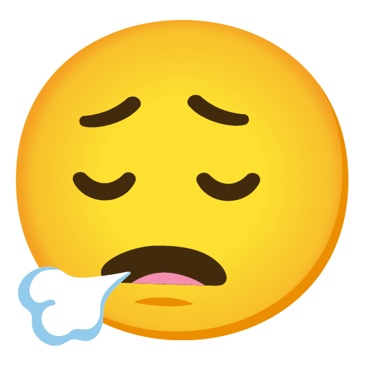 face exhaling pensive