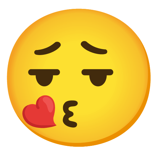 face exhaling kissing heart