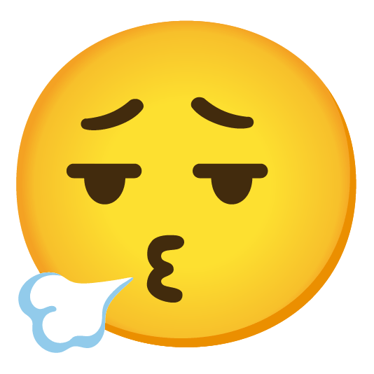 face exhaling kissing smiling eyes