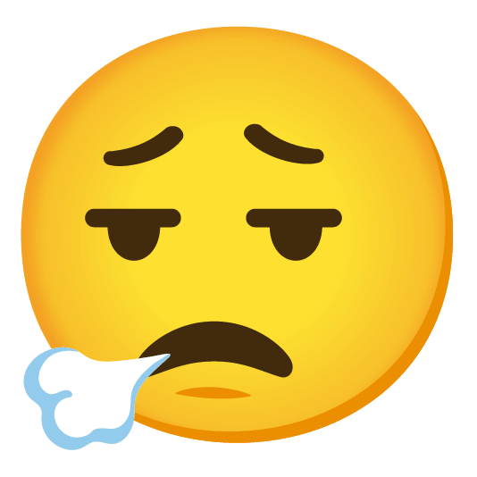 face exhaling worried