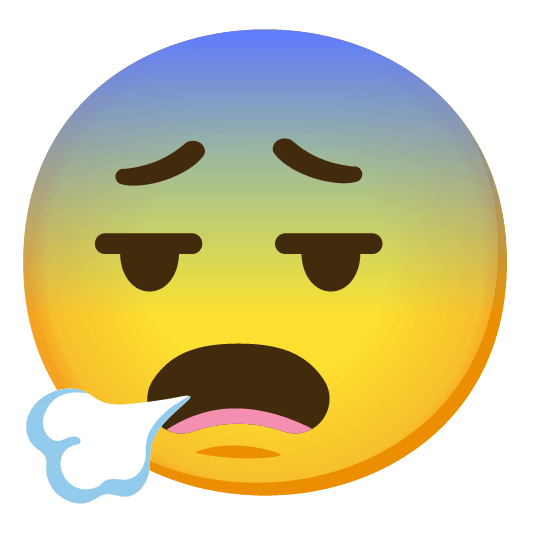 face exhaling fearful