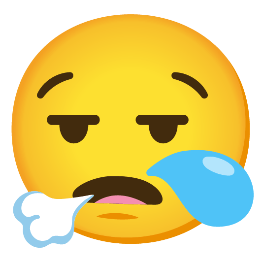 face exhaling sleepy