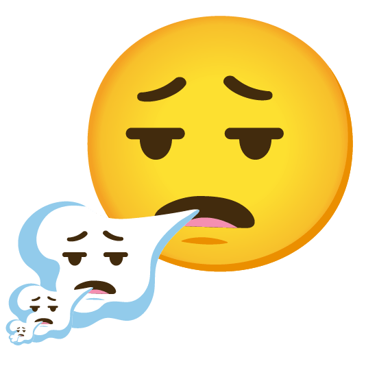 face exhaling face exhaling