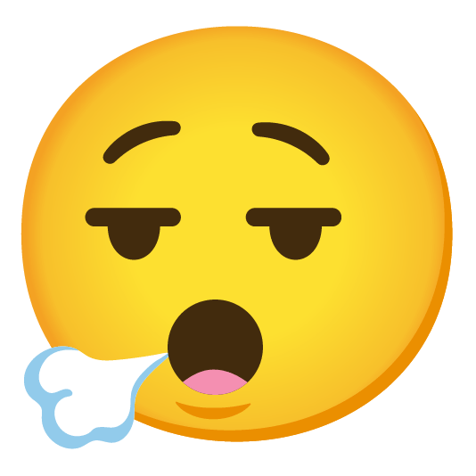 face exhaling hushed