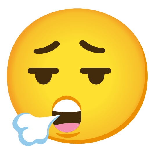 face exhaling astonished