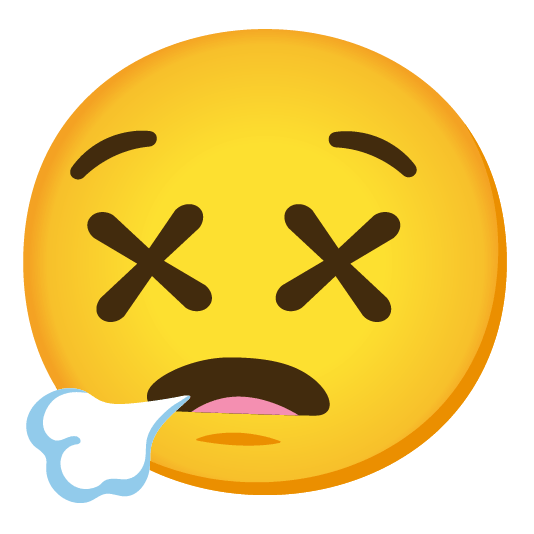 face exhaling dizzy face