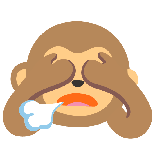 face exhaling see no evil