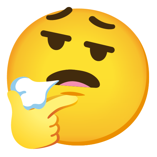 face exhaling thinking face