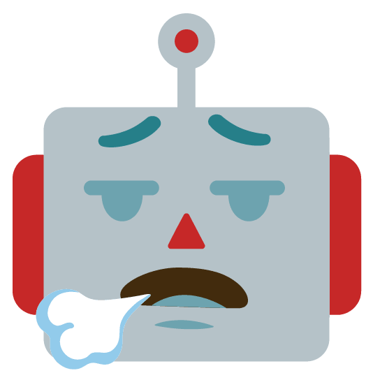 face exhaling robot face