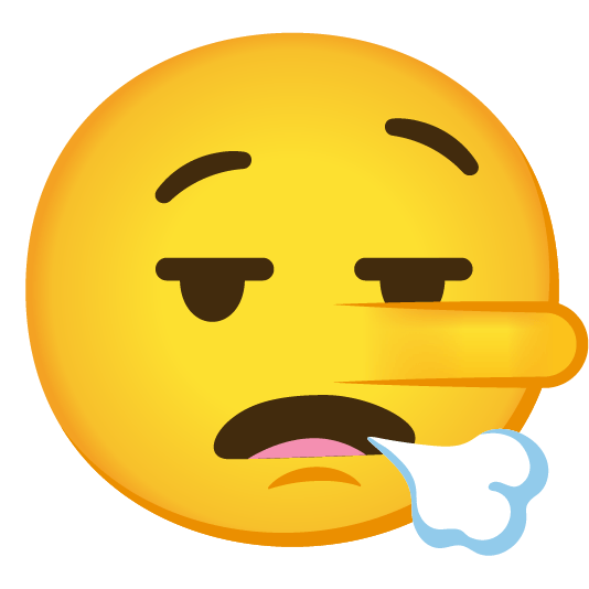 face exhaling lying face