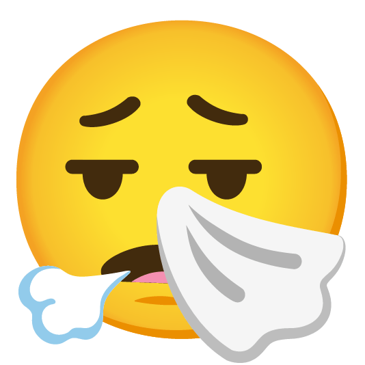 face exhaling sneezing face