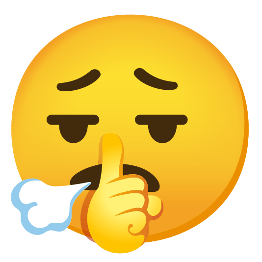 face exhaling shushing face