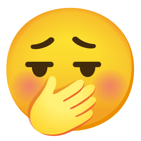 face exhaling face with hand over mouth