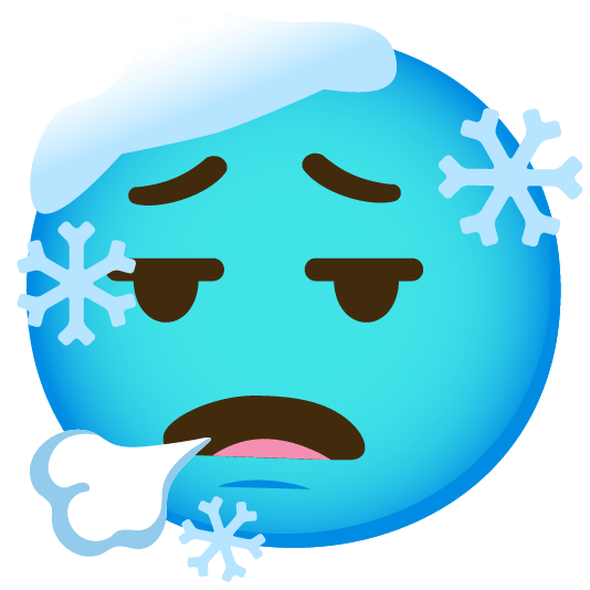 face exhaling cold face