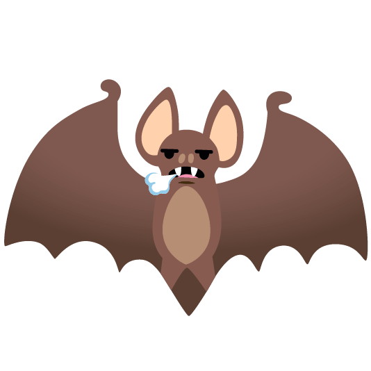 face exhaling bat