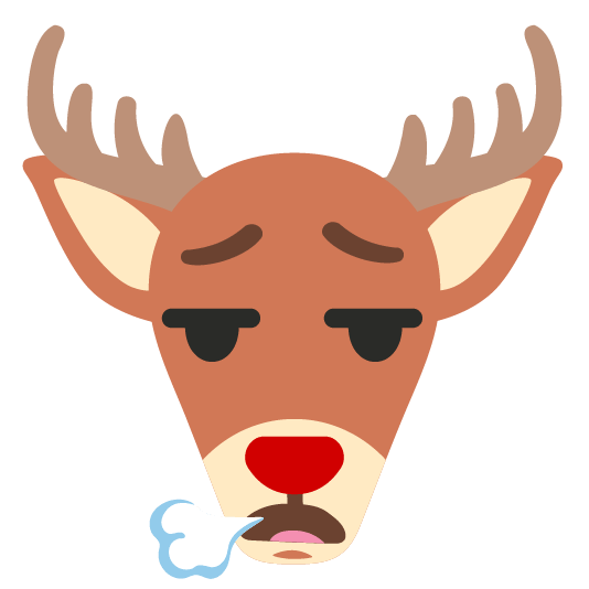 face exhaling deer