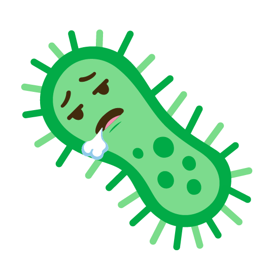 face exhaling microbe
