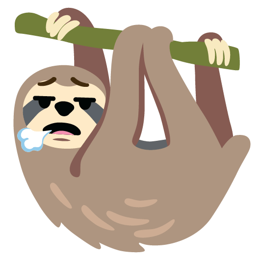 face exhaling sloth