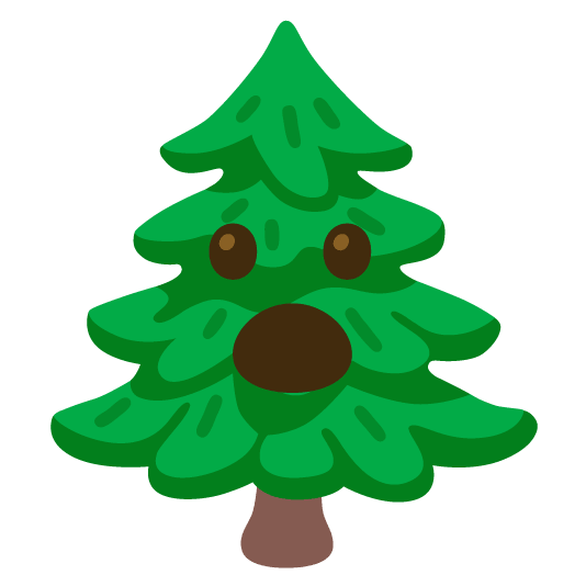 open mouth evergreen tree