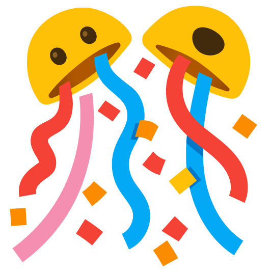 open mouth confetti ball