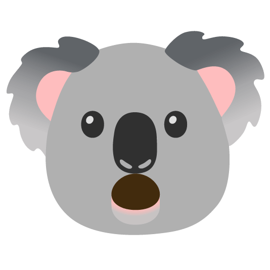 open mouth koala