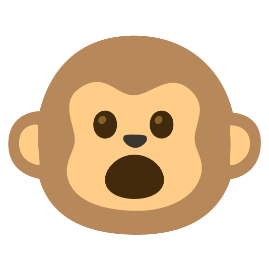 open mouth monkey face