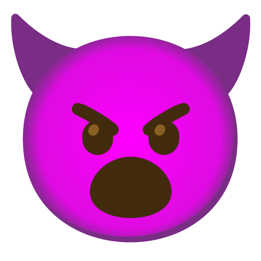 open mouth smiling imp