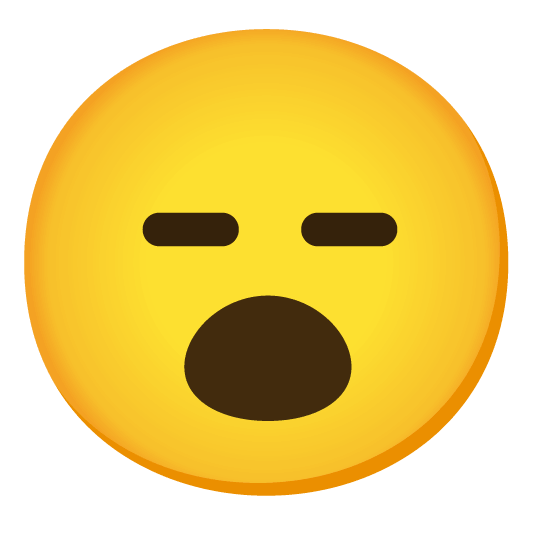 open mouth expressionless