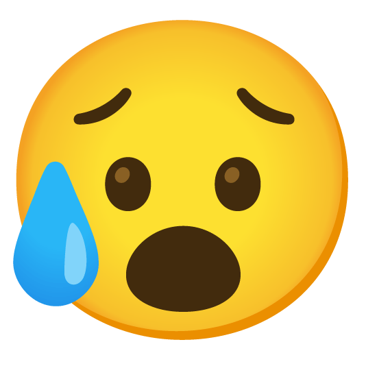 open mouth disappointed relieved