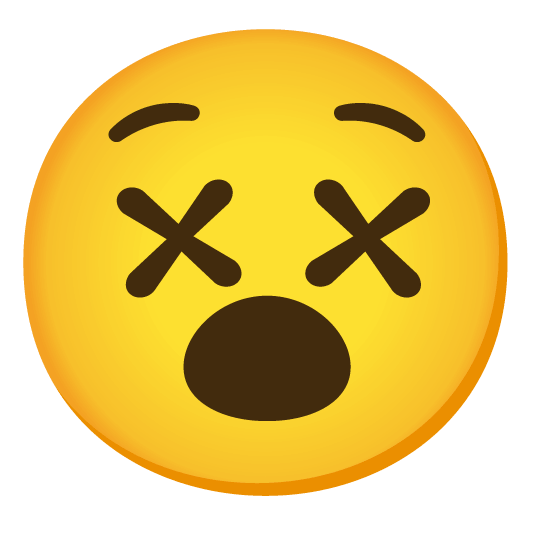 open mouth dizzy face